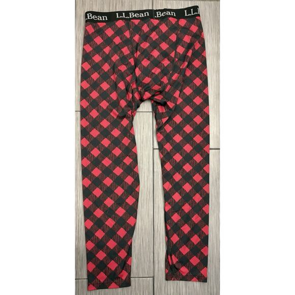 L.L.Bean Everyday Performance Leggings Red/Black Buffalo Plaid Size XL Reg - Picture 5 of 5